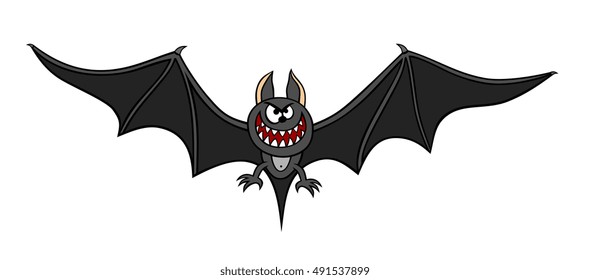 Vector illustration of a bat cartoon style