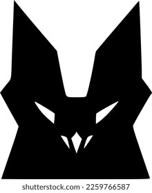 vector illustration of bat head shape