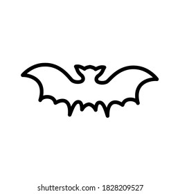 Vector illustration of a bat icon. Icon for halloween.