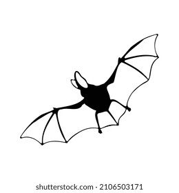 Vector illustration of bat line art