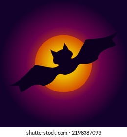 Bate de ilustración de vectores en la noche