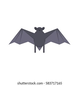 Vector illustration of a bat on white background. Animal topic.