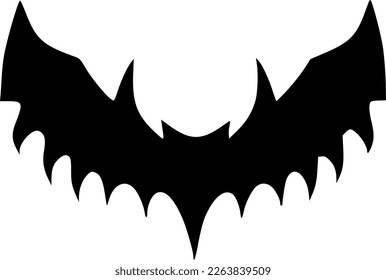 vector illustration of bat shape