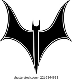 vector illustration of bat shape icon