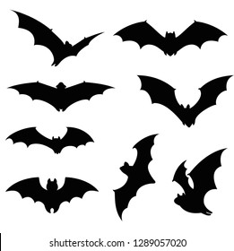 Vector illustration of bat silhouette.