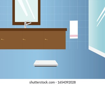 Vector Illustration of a Bathroom