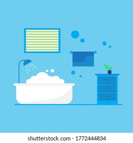 Vector illustration of bathroom toilet design