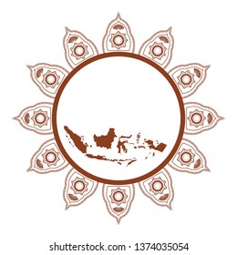 vector illustration batik and island of indonesian