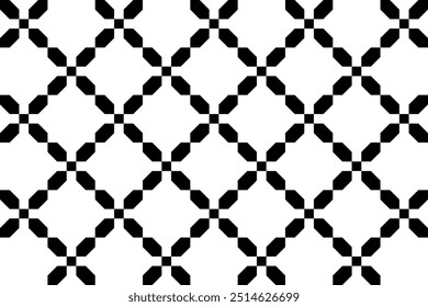 vector illustration of batik pattern with hexagonal floral motif with four strands, background.