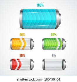 Vector illustration of Battery full level indicator