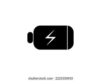 ilustración vectorial del icono de la batería, icono del vector de estilo negro