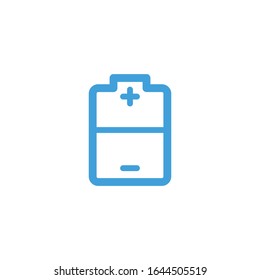 Vector illustration, battery icon. Line design template