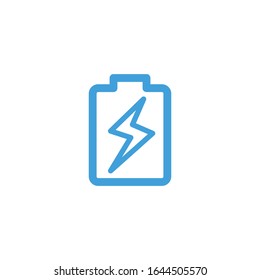 Vector illustration, battery icon. Line design template