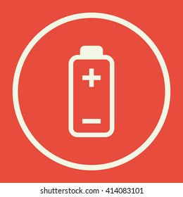 Icono de la batería en la ilustración vectorial. Icono web de calidad superior