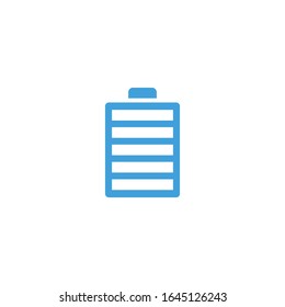 Ilustración vectorial, plantilla de icono de batería.  