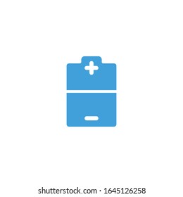 Ilustración vectorial, plantilla de icono de batería.  