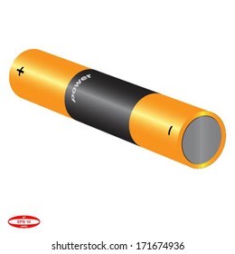 vector illustration of battery isolated over white background