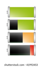 vector illustration of battery life isolated on background