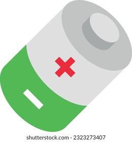 Vector illustration of a battery. Rechargeable battery.