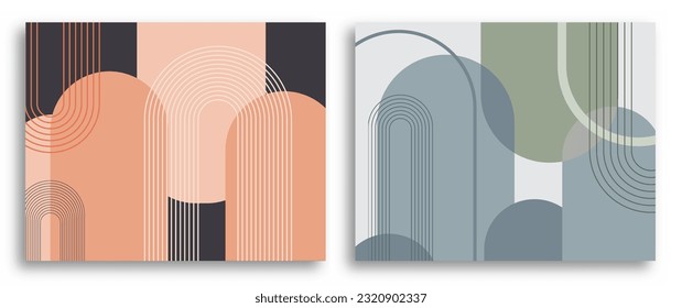 Vector illustration. Bauhaus. Mid-century modern graphics. Minimalist set. Abstract figures. Design elements for social networks, blog posts, banners, cards. Poster
Векторная иллюстрация. Баухауз.