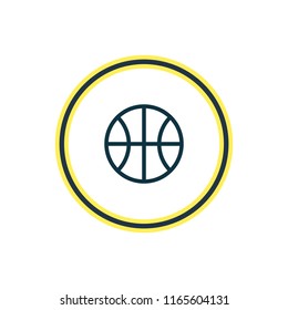Vector illustration of b-ball icon line. Beautiful leisure element also can be used as basketball icon element.