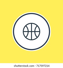 Vector Illustration Of B-Ball Outline. Beautiful Entertainment Element Also Can Be Used As Basketball Element.