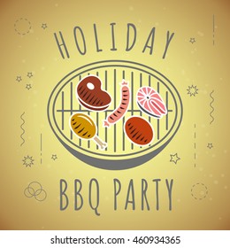 vector illustration of a BBQ feast