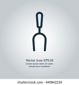 Vector illustration of bbq fork icon