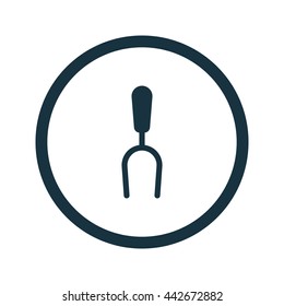 Vector illustration of bbq fork icon