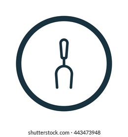 Vector illustration of bbq fork icon