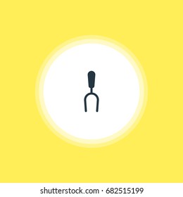 Vector Illustration Of Bbq Fork Icon. Beautiful Cooking Element Also Can Be Used As Barbecue Tool Element.