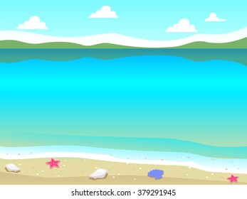 Vector Illustration of Beach background
