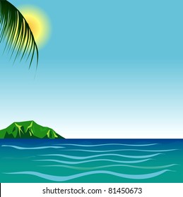 Vector Illustration of Beach Background 7