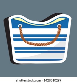 Vector illustration of beach bag 