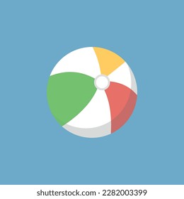 Vektorgrafik von Beachballsymbol, aufblasbarer Ball, bunter Babyball.