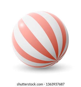 Vector illustration of a beach ball. Isolated on white background.