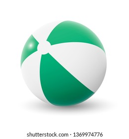 Vector illustration of a beach ball. Isolated on white background.