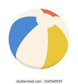 Vector illustration of beach ball isolated on background.