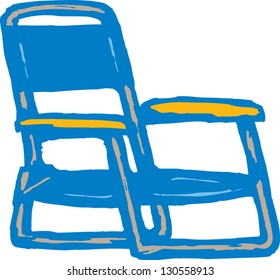 Vector illustration of a beach chair