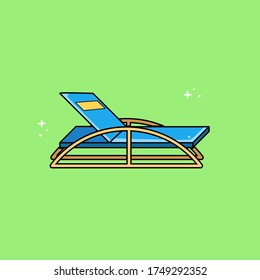 vector illustration of a beach chair is perfect for banner, poster, sticker