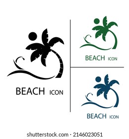 vector illustration beach icons design template