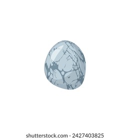 Vector illustration of beach pebbles in marble gray color and round shape on isolated white background. Ideal for use in the spa or garden, as well as in the health and beauty industry.