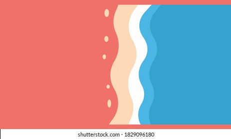 Vektorgrafik eines Strandes mit rotem Sand
