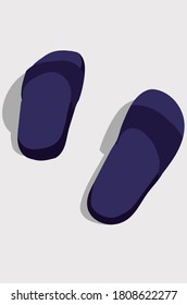 Vector illustration of beach sandals icon. The summer slippers.