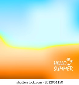 vector illustration of a beach seen from above. summer background.summer greeting card