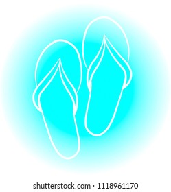 vector illustration of beach shoes