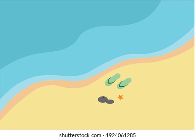 Ilustración vectorial de la playa en verano