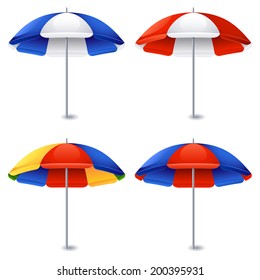 Vector illustration - Beach umbrella on white