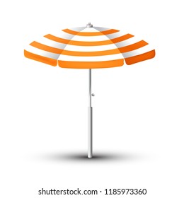 Vector illustration of Beach Umbrella. The symbol of a holiday by the sea