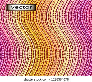 Vector illustration of bead pattern beads stacked in rows in yellow pink bright decor Wallpaper